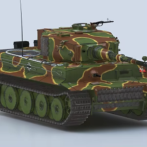Tank Tiger Tank Tiger P Tank Armored Vehicle 3d model