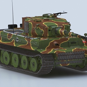 Tank Tiger Tank Tiger P Tank Armored Vehicle 3d model