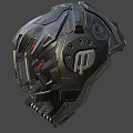 Carbon-based tactical helmet 3d model