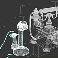 Vintage Daily Use Telephones With Retro Design And Classic Dial Mechanism Models