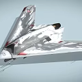 Advanced Silver Fighter Jet With Sleek Design Wing Markings And Mounted Missiles