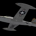 USAF Fighter Jet With Silver Exterior And FS 45 Markings