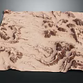 Realistic Terrain Model Displaying Undulating Landscape With Mountain Ranges Valleys And Natural Topographic Texture