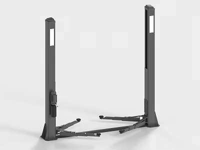 Industrial Twin Column Heavy Duty Lift With Stable Base Support Structure For Workshop Use 3d model