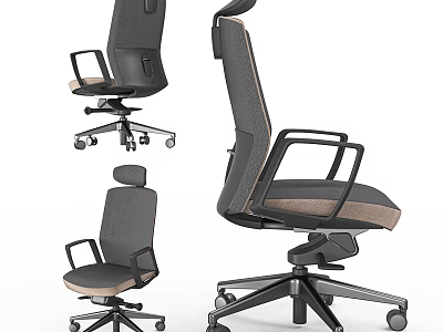 Ergonomic Modern Office Chair With Adjustable Backrest Mesh Fabric And Swivel Base 3d model