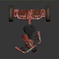 Vintage Red Rusty Tricycle With Old Style Design Black Seat And Three Wheels