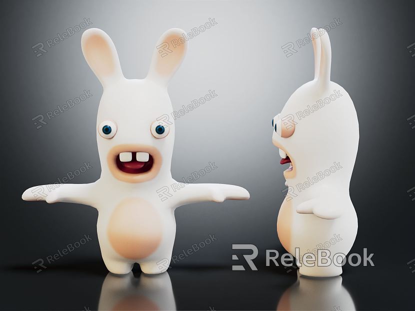 Modern toy toy rabbit model