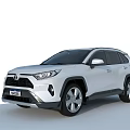 White Toyota SUV With Modern Exterior Design And Stylish Alloy Wheels