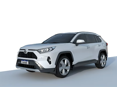 White Toyota SUV With Modern Exterior Design And Stylish Alloy Wheels 3d model