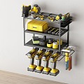 Hardware Tool Storage Rack Wall Hanging Tool Rack Power Tool Storage Rack 3d model