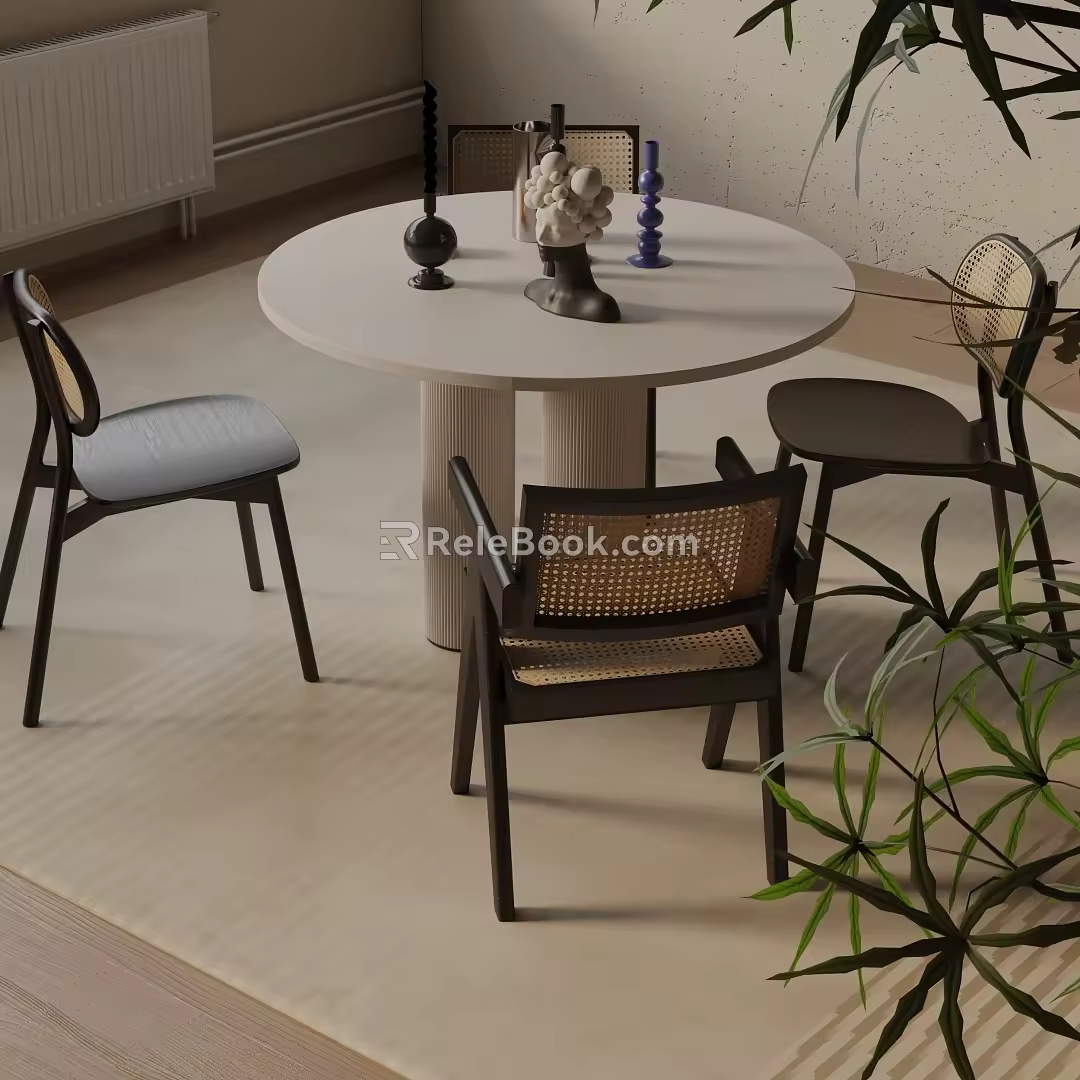 Modern table combination 3d model