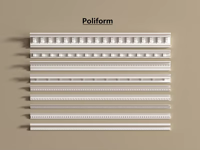 Poliform Different Elegant Styles Gypsum Cornice Display For Interior Decoration 3d model