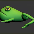 Adorable Green Frog Character With Biological Features And Detailed Design Illustration