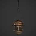 Vintage Copper Decorative Ornament Set With Dome Top And Grid Design For Home Decor