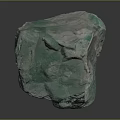 High Quality Natural Green Raw Stone With Detailed Textured Surface And Rough Edges
