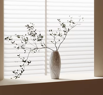 Modern vase floral plant ornaments 3d model