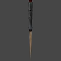 Tactical Weapon With Red Sharp Blade And Black Ergonomic Handle Design