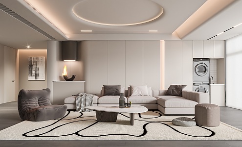 modern living room 3d model