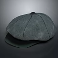 Six Panel Dark Gray Flat Cap With Soft Fabric And Curved Brim For Casual Wear