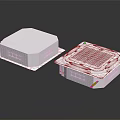 Two White Commercial Equipment Units With Lids And Connection Ports