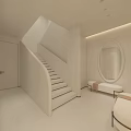 Modern Beauty Hair Salon Interior With Green Chair White Sofa And Oval Decor