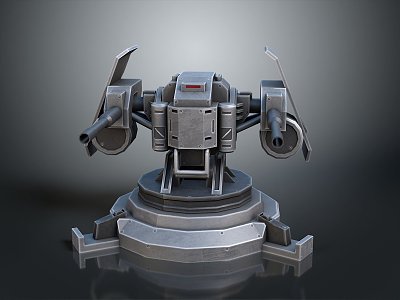 Turret Turntable Railgun Sci-fi Tower Defense Game Tower Defense Sci-fi Turret Game Turret Game Battery model