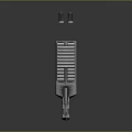 Microphone Amplifier Capacitor Microphone High-end Microphone Wheat Desktop Microphone Broadcasting Microphone 3d model