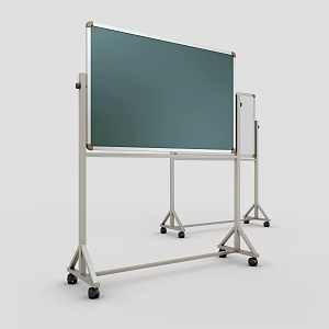 Modern Blackboard Mobile Whiteboard 3d model