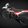 White and Red FSTA Off Road Motorcycle With Wide Tires And Headlight