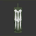 Army Green Military Tank With Missile Launcher System On Top Structure