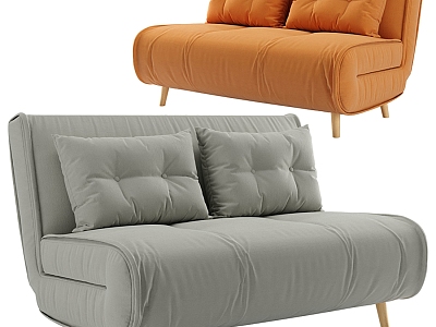 Modern double sofa 3d model