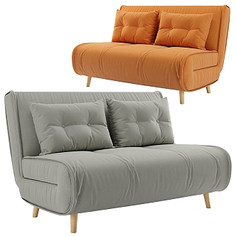 Modern double sofa 3d model