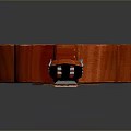 Vibrant Orange Guitar With Decorative Stickers For Household Decor
