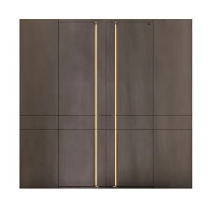 Modern double-door bronze door 3d model
