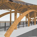 New Chinese-style Bridge Landscape Bridge 3d model