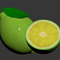 Vibrant Green Lemons Featuring Whole With Leaf And Sliced Showing Fresh Interior