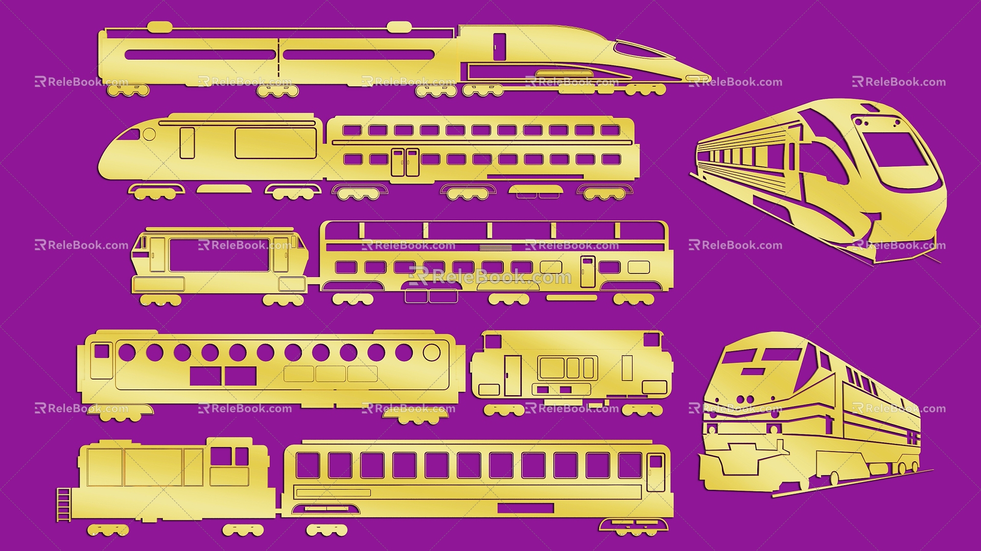 EMU train high-speed rail high-speed train bullet train rail speed harmony number EMU suspension maglev train passenger vehicle 3d model