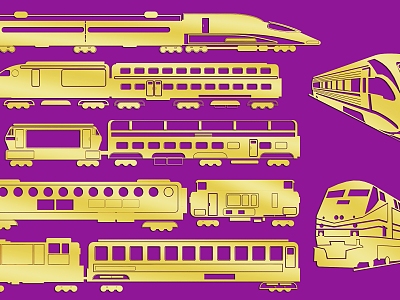 EMU train high-speed rail high-speed train bullet train rail speed harmony number EMU suspension maglev train passenger vehicle 3d model