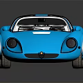 Blue Sports Car With Sleek Aerodynamic Design And Shiny Reflective Exterior Surface