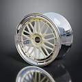 Chrome Alloy Wheel With Stylish Spoke Design Center Logo And Shiny Reflective Surface