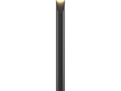 Modern Sleek Black Metal Outdoor Light with Tall Pole for Garden Pathway Illumination 3d model