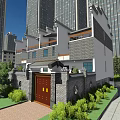 Semi Detached Villa With Traditional Modern Architecture Garden Courtyard Greenery And Balcony