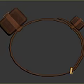 Daily Life Product Brown Leather Strap With Metal Buckle And Ring