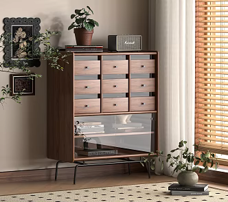 Antique Entrance Cabinet Storage Cabinet Sideboard Side Cabinet 3d model