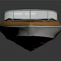 Modern Brown And White Leisure Boat With Comfortable Seats And Sleek Design
