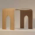 Log Stool Combination Shoe Changing Stool 3d model