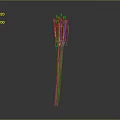 Traditional Weapon Arrows With Red Fletching And Wooden Shafts Bundle