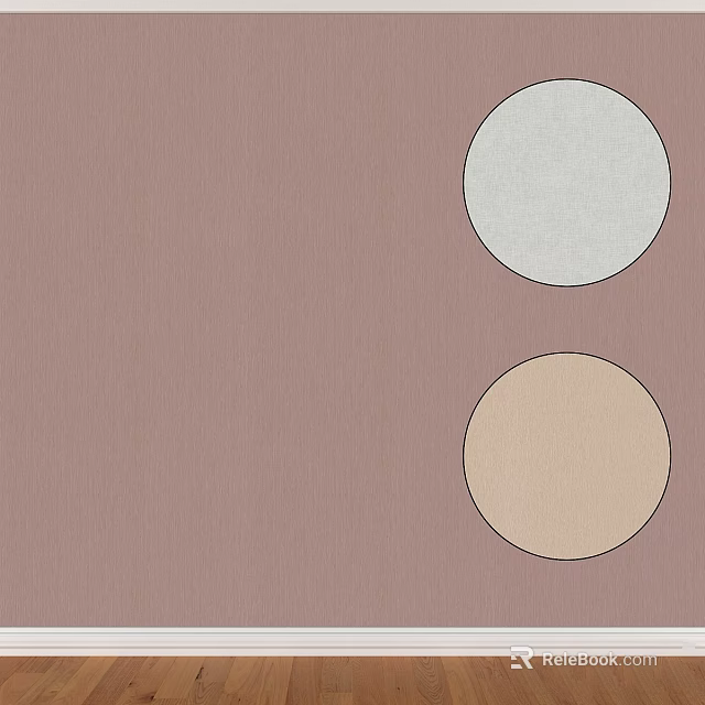 Circular Components On Brown Background With Light Gray And Beige Hues 3d model 