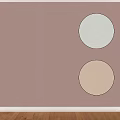 Circular Components On Brown Background With Light Gray And Beige Hues