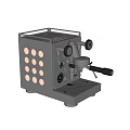 Smart Espresso Machine With Stainless Steel Body And Coffee Brewing Control Panel